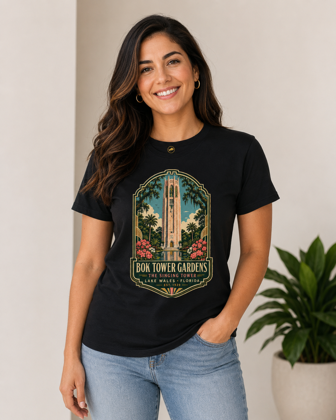 Bok Tower Gardens Shirt, The Singing Tower Tee, Lake Wales Florida T Shirt, Vintage Florida Landmark Gift, AS Colour 5001.