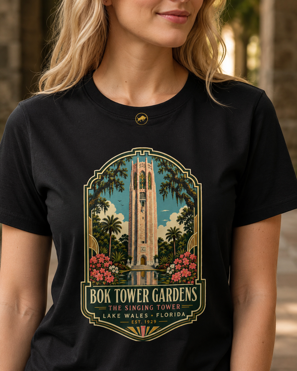 Bok Tower Gardens Shirt, The Singing Tower Tee, Lake Wales Florida T Shirt, Vintage Florida Landmark Gift, AS Colour 5001.