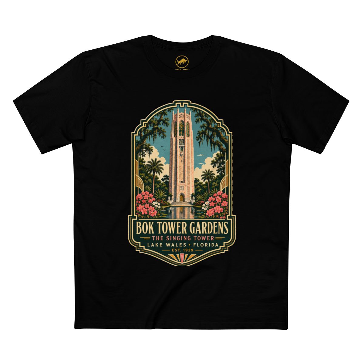Bok Tower Gardens Shirt, The Singing Tower Tee, Lake Wales Florida T Shirt, Vintage Florida Landmark Gift, AS Colour 5001.