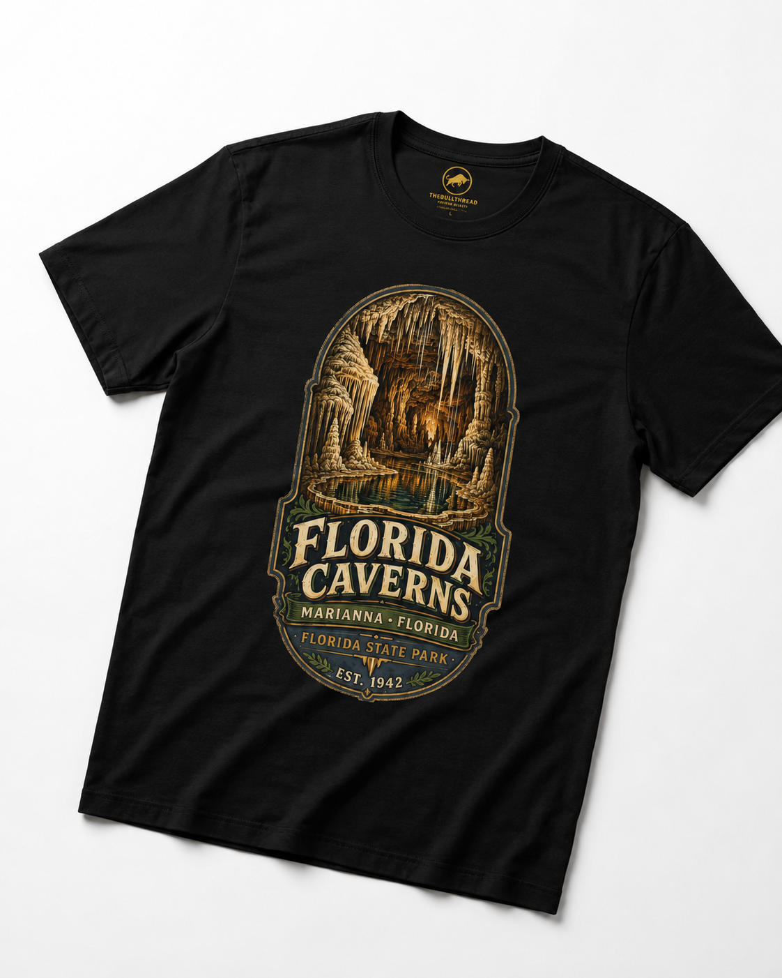 Florida Caverns State Park Shirt, Marianna Florida Cave Tee, Vintage Travel Graphic, Premium AS Colour 5001 Souvenir Gift.