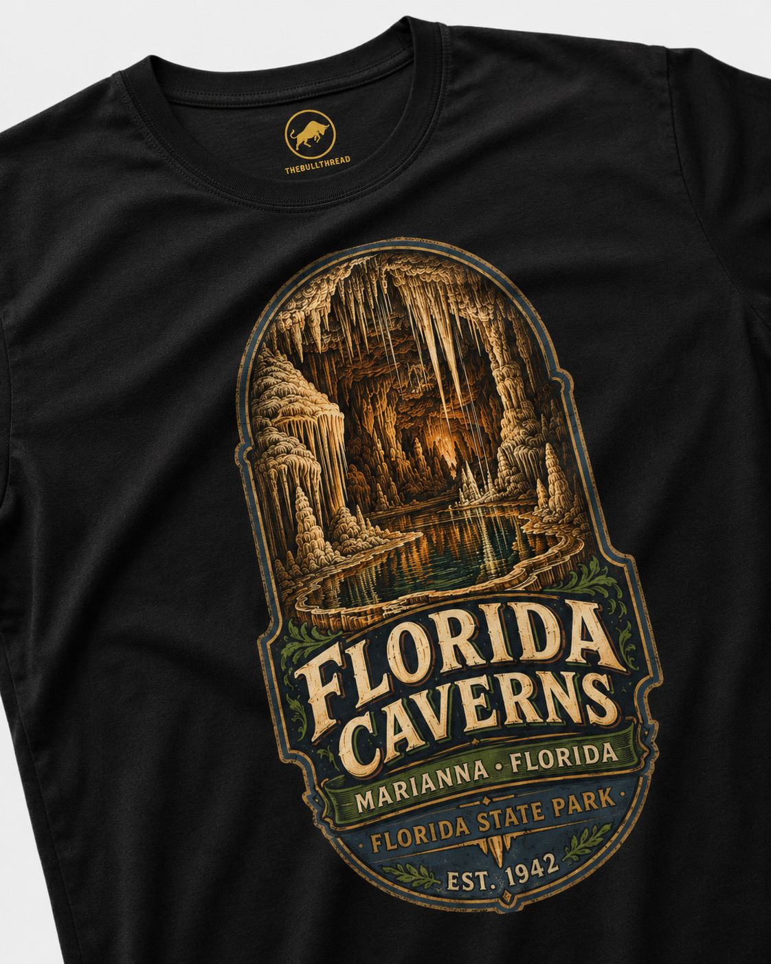 Florida Caverns State Park Shirt, Marianna Florida Cave Tee, Vintage Travel Graphic, Premium AS Colour 5001 Souvenir Gift.