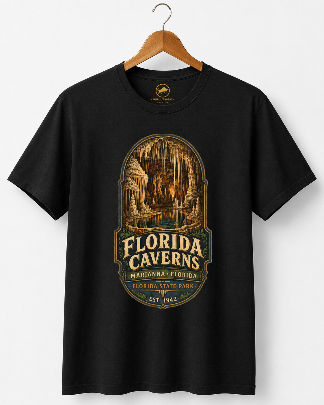 Florida Caverns State Park Shirt, Marianna Florida Cave Tee, Vintage Travel Graphic, Premium AS Colour 5001 Souvenir Gift.
