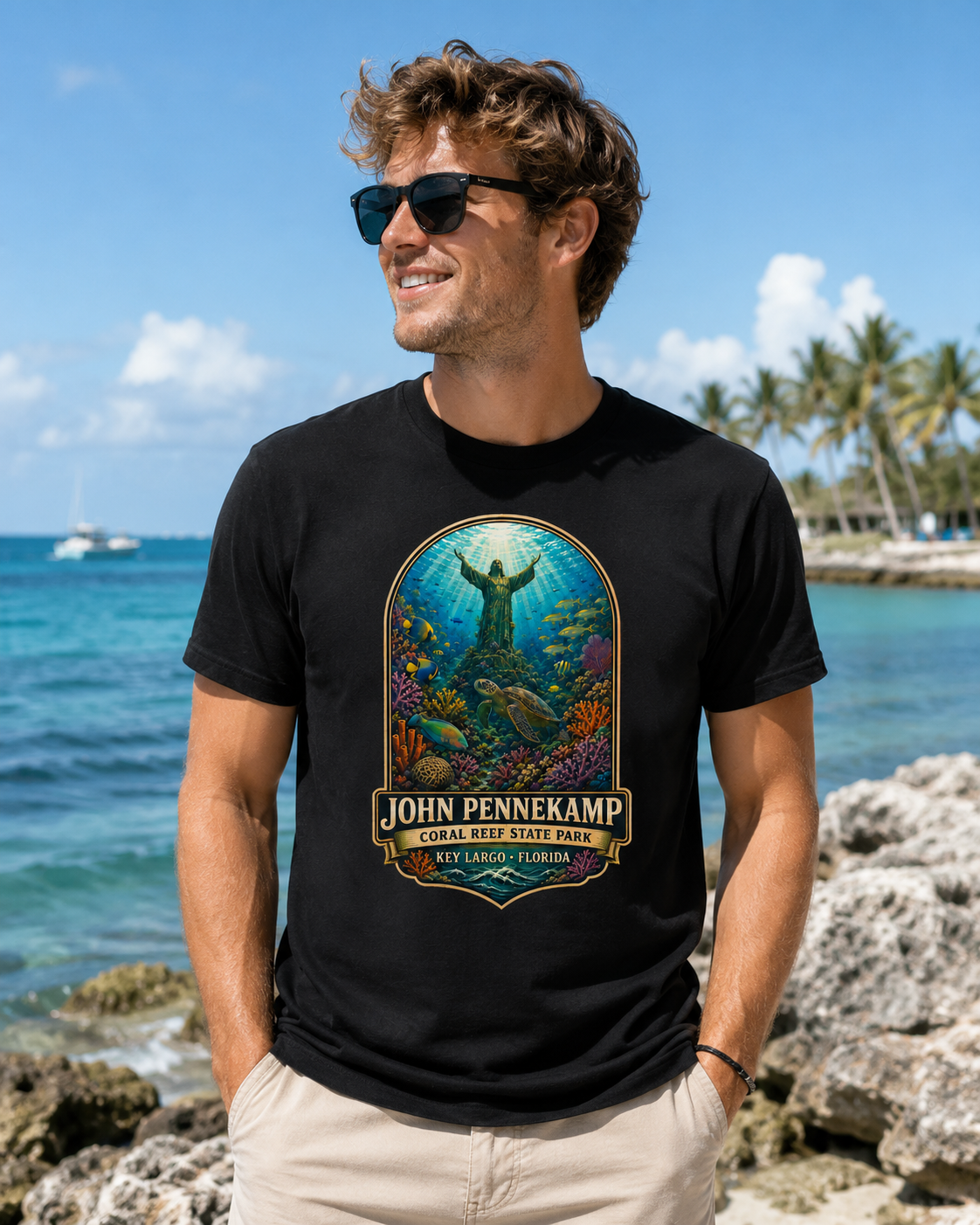 John Pennekamp State Park Shirt, Key Largo Florida Tee, Coral Reef Sea Turtle T-Shirt, Florida Keys Vacation Gift.