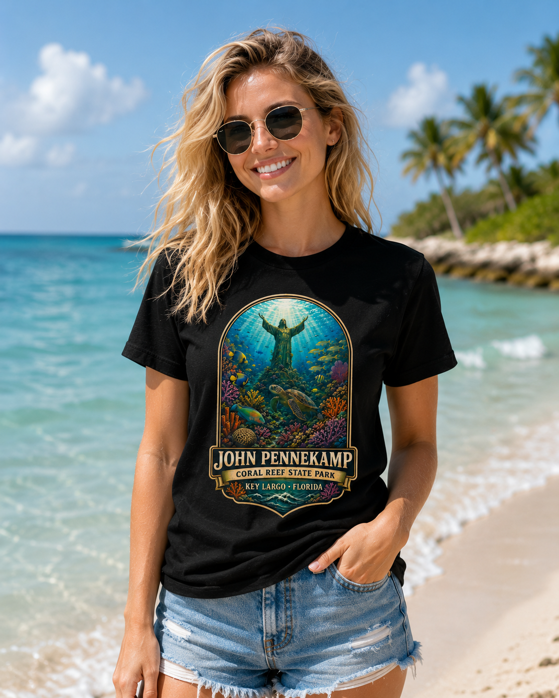 John Pennekamp State Park Shirt, Key Largo Florida Tee, Coral Reef Sea Turtle T-Shirt, Florida Keys Vacation Gift.