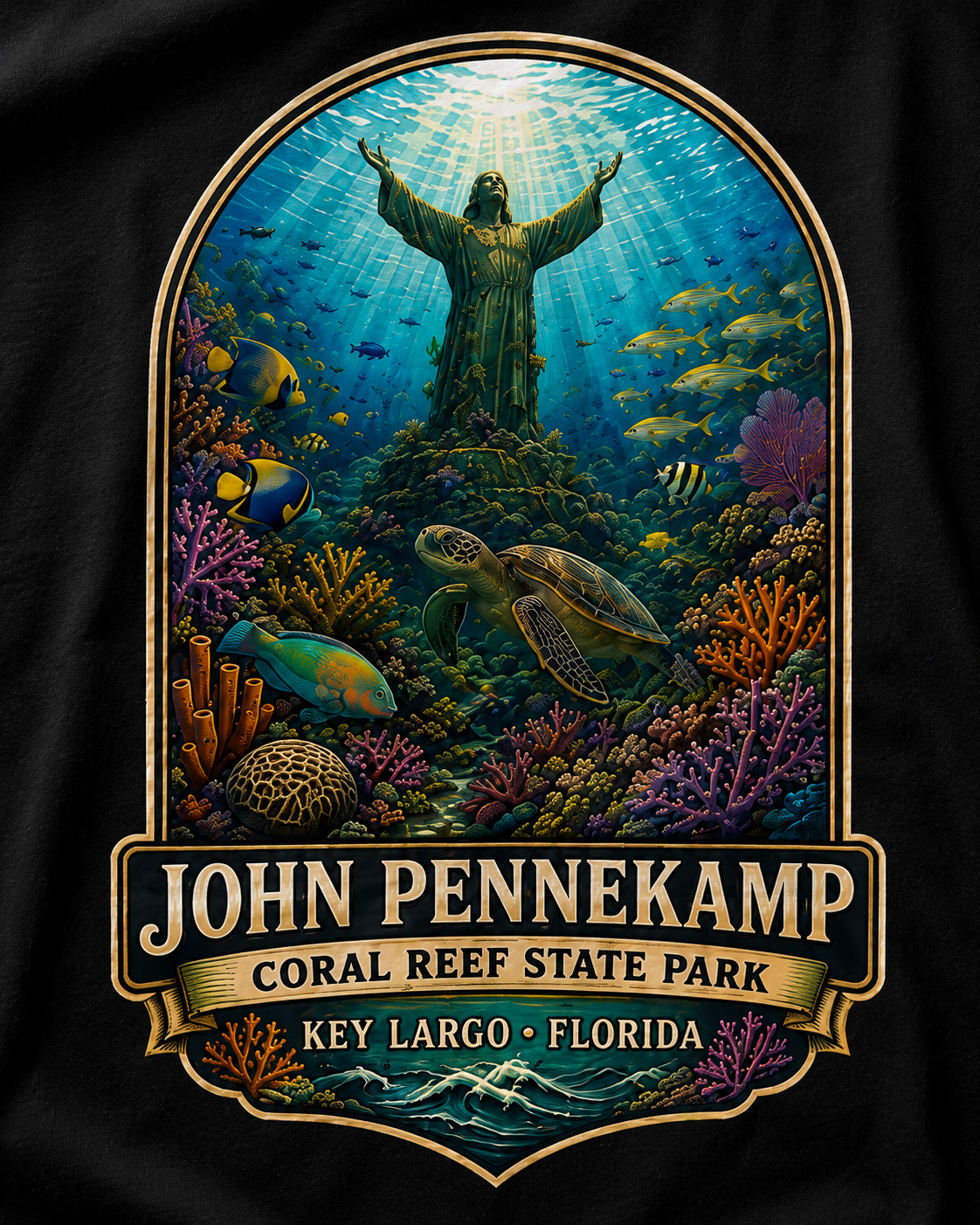 John Pennekamp State Park Shirt, Key Largo Florida Tee, Coral Reef Sea Turtle T-Shirt, Florida Keys Vacation Gift.