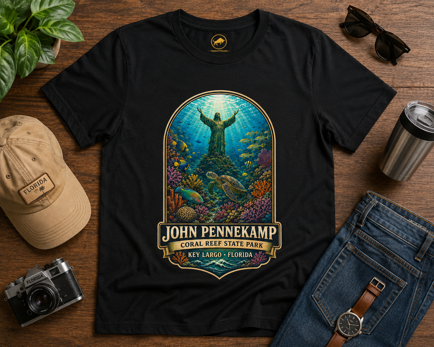 John Pennekamp State Park Shirt, Key Largo Florida Tee, Coral Reef Sea Turtle T-Shirt, Florida Keys Vacation Gift.