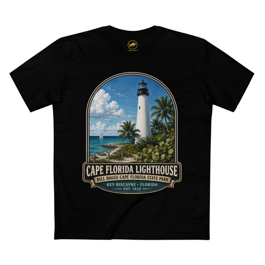 Cape Florida Lighthouse Shirt, Key Biscayne Florida Tee, Bill Baggs State Park Shirt, Vintage Coastal Lighthouse Gift.