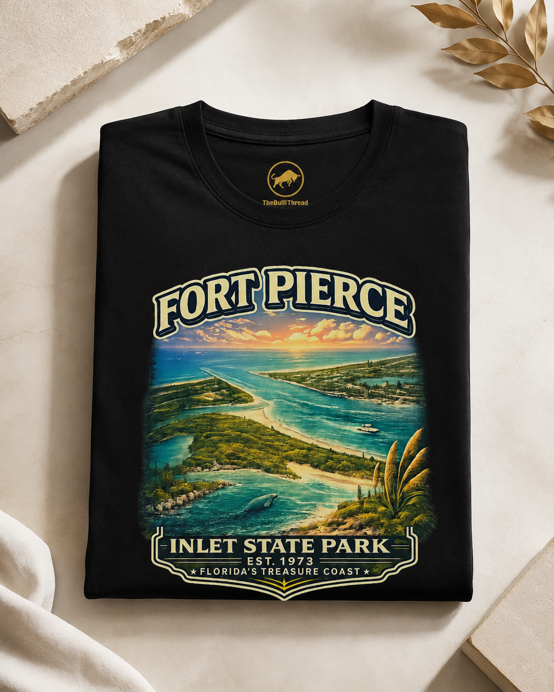 Fort Pierce Inlet State Park Shirt, Florida Coastal Graphic Tee, Treasure Coast Vintage T-Shirt, Ocean Fishing Beach Gift.