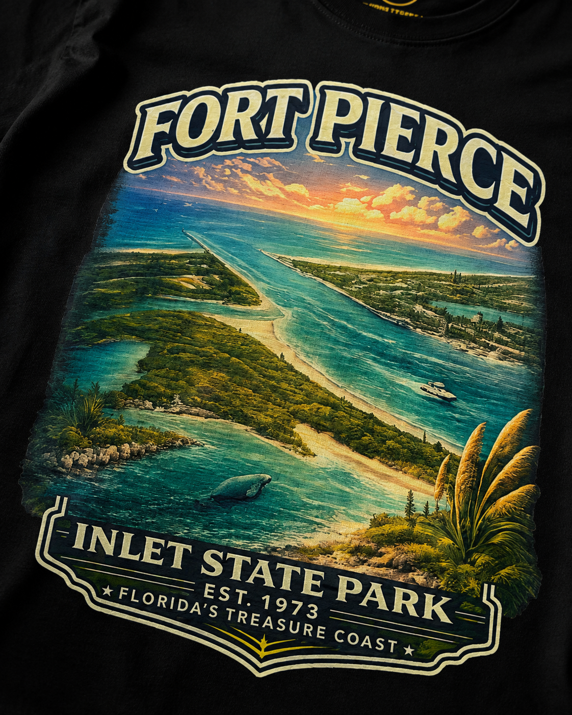 Fort Pierce Inlet State Park Shirt, Florida Coastal Graphic Tee, Treasure Coast Vintage T-Shirt, Ocean Fishing Beach Gift.
