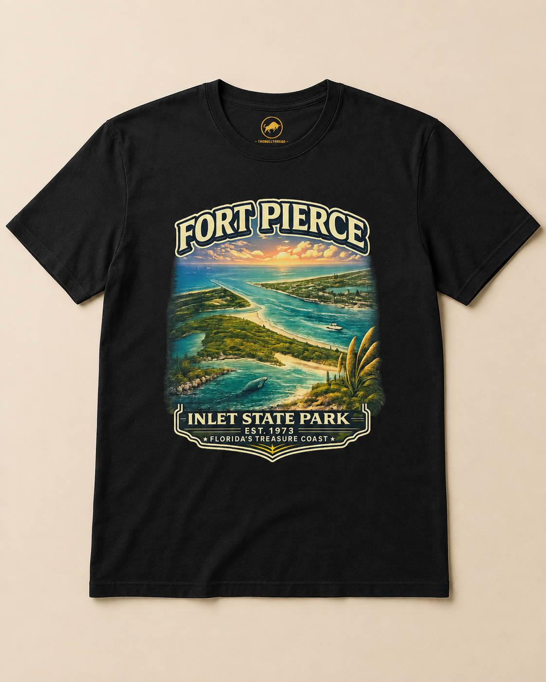 Fort Pierce Inlet State Park Shirt, Florida Coastal Graphic Tee, Treasure Coast Vintage T-Shirt, Ocean Fishing Beach Gift.