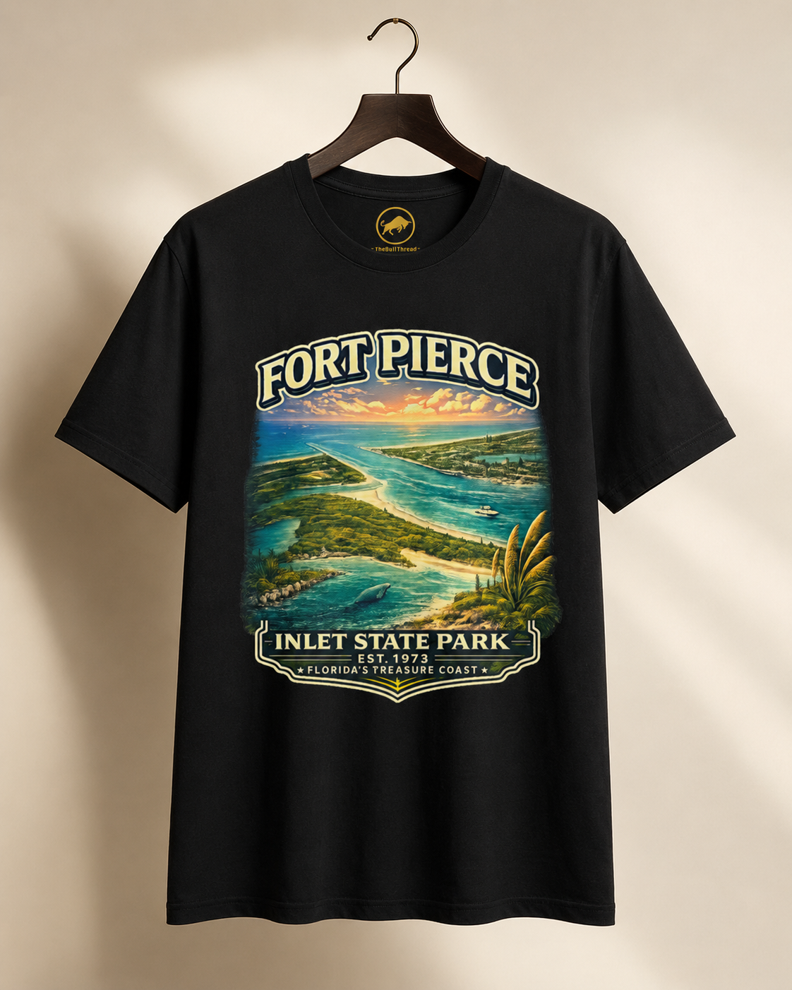 Fort Pierce Inlet State Park Shirt, Florida Coastal Graphic Tee, Treasure Coast Vintage T-Shirt, Ocean Fishing Beach Gift.