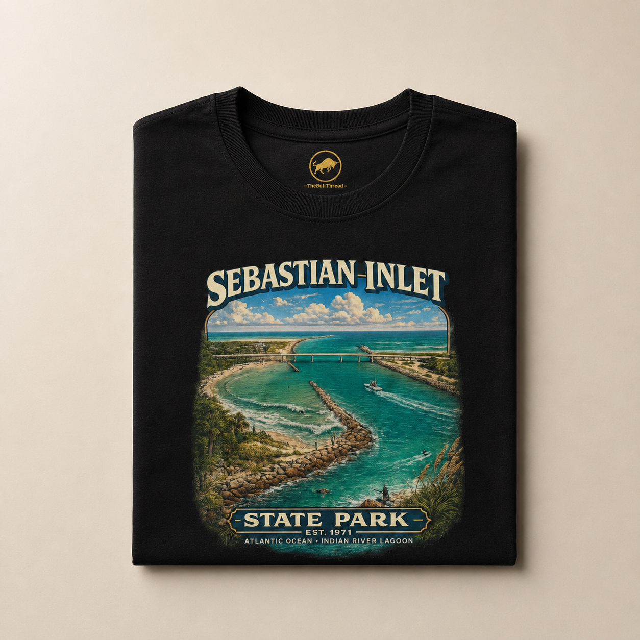 Sebastian Inlet State Park Shirt, Vintage Florida Coastal Tee, Surfing Fishing Beach T-Shirt, Atlantic Ocean Travel Gift.