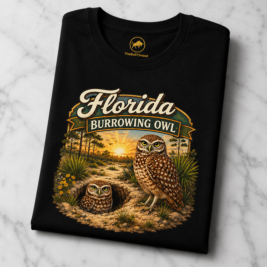 Florida Burrowing Owl Shirt, Florida Wildlife Shirt, Burrowing Owl Tee, Nature Lover Gift, Bird Watching Shirt, Florida Bird Shirt, Premium.