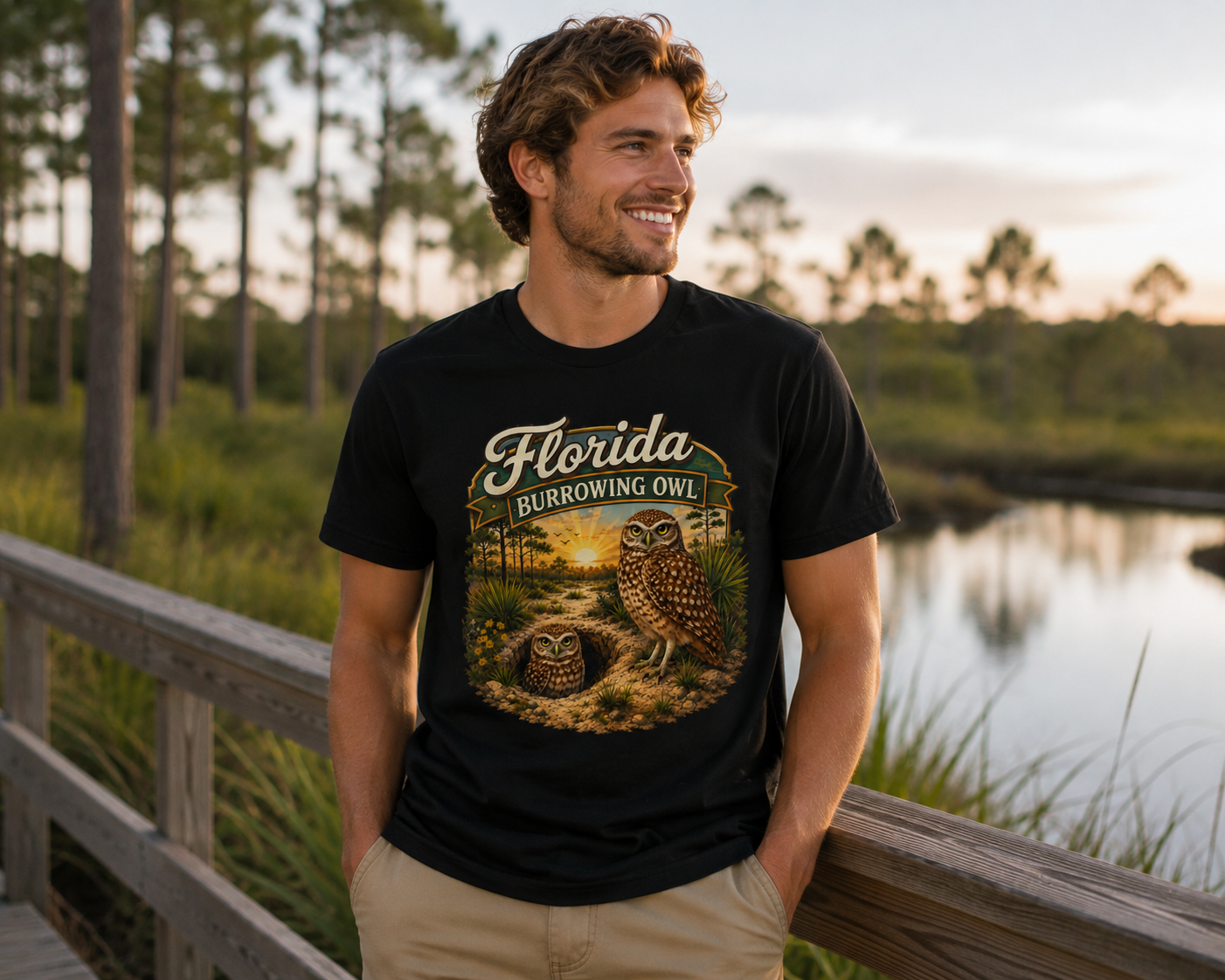 Florida Burrowing Owl Shirt, Florida Wildlife Shirt, Burrowing Owl Tee, Nature Lover Gift, Bird Watching Shirt, Florida Bird Shirt, Premium.