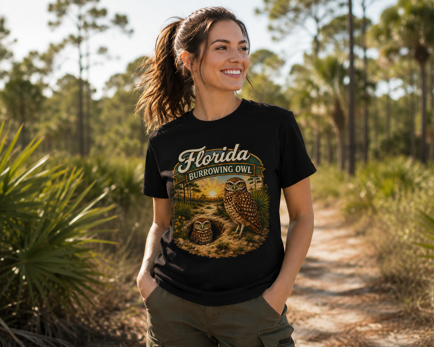 Florida Burrowing Owl Shirt, Florida Wildlife Shirt, Burrowing Owl Tee, Nature Lover Gift, Bird Watching Shirt, Florida Bird Shirt, Premium.