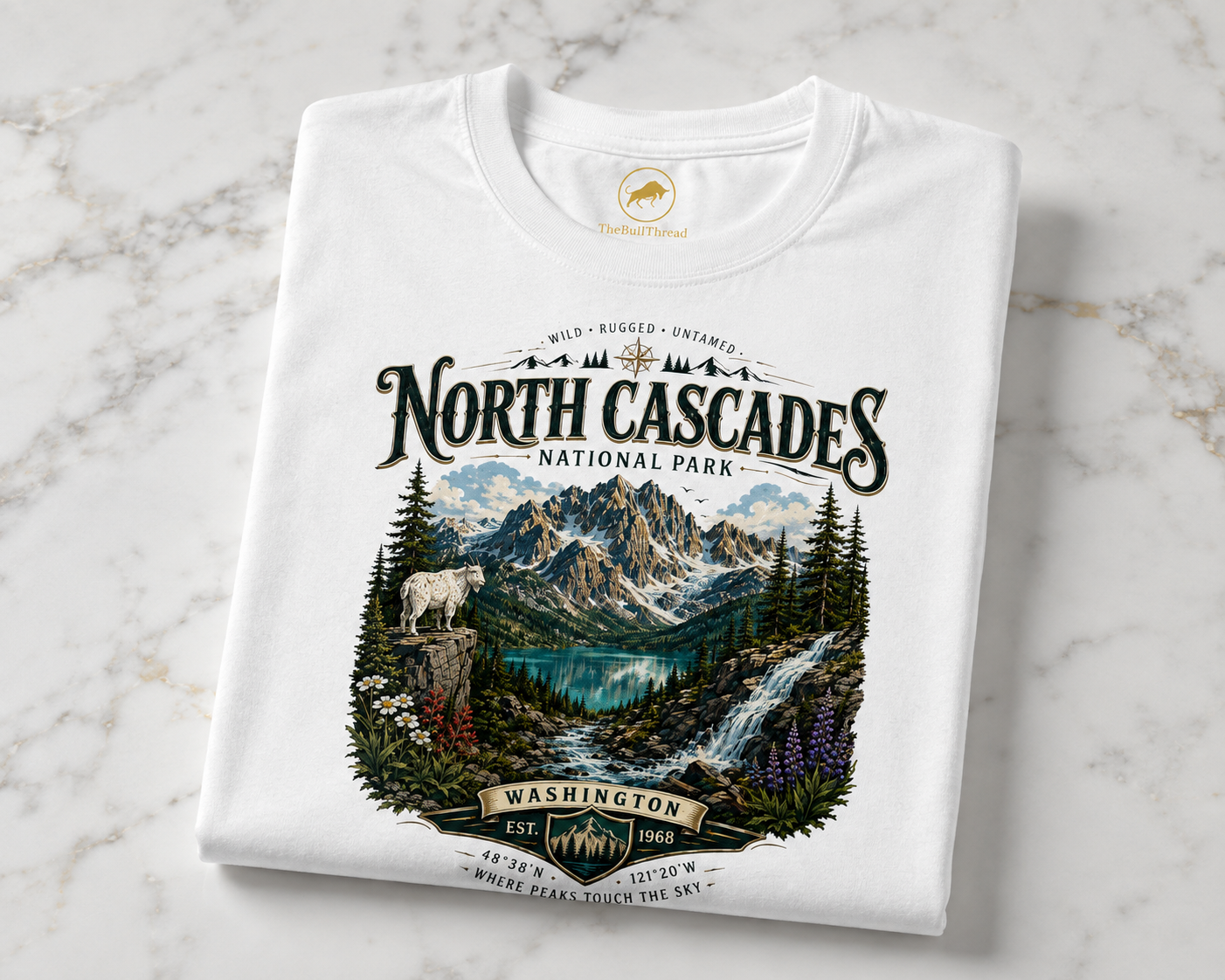 North Cascades National Park Shirt, Washington Hiking T-Shirt, Mountain Landscape Tee, Pacific Northwest Gift, Adventure Graphic Tee.