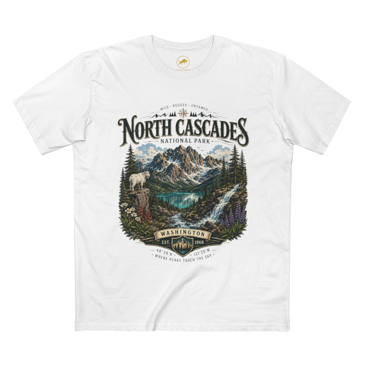 North Cascades National Park Shirt, Washington Hiking T-Shirt, Mountain Landscape Tee, Pacific Northwest Gift, Adventure Graphic Tee.