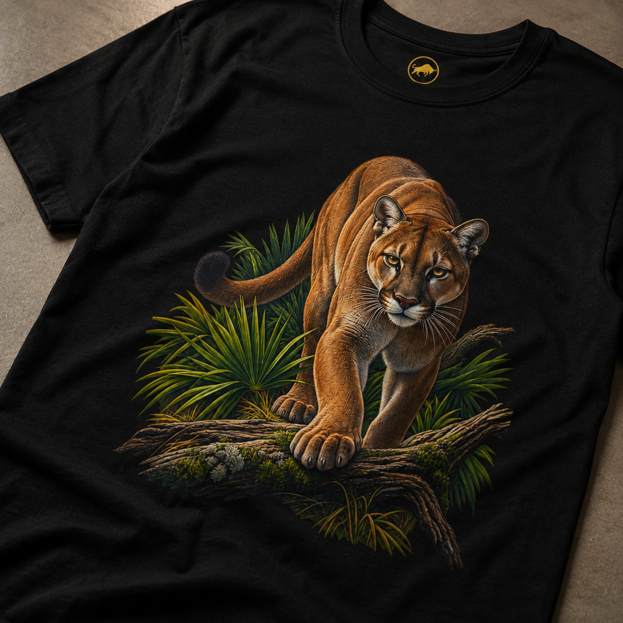 Florida Panther Wildlife Graphic T Shirt Realistic Big Cat Nature Tee Florida Wildlife Outdoor Animal Lover Shirt.