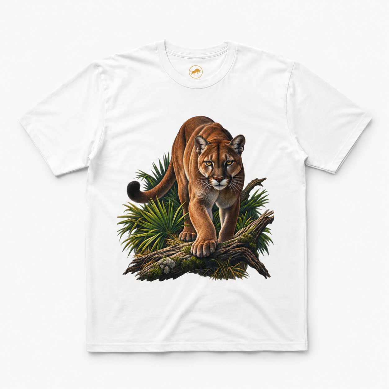 Florida Panther Wildlife Graphic T Shirt Realistic Big Cat Nature Tee Florida Wildlife Outdoor Animal Lover Shirt.