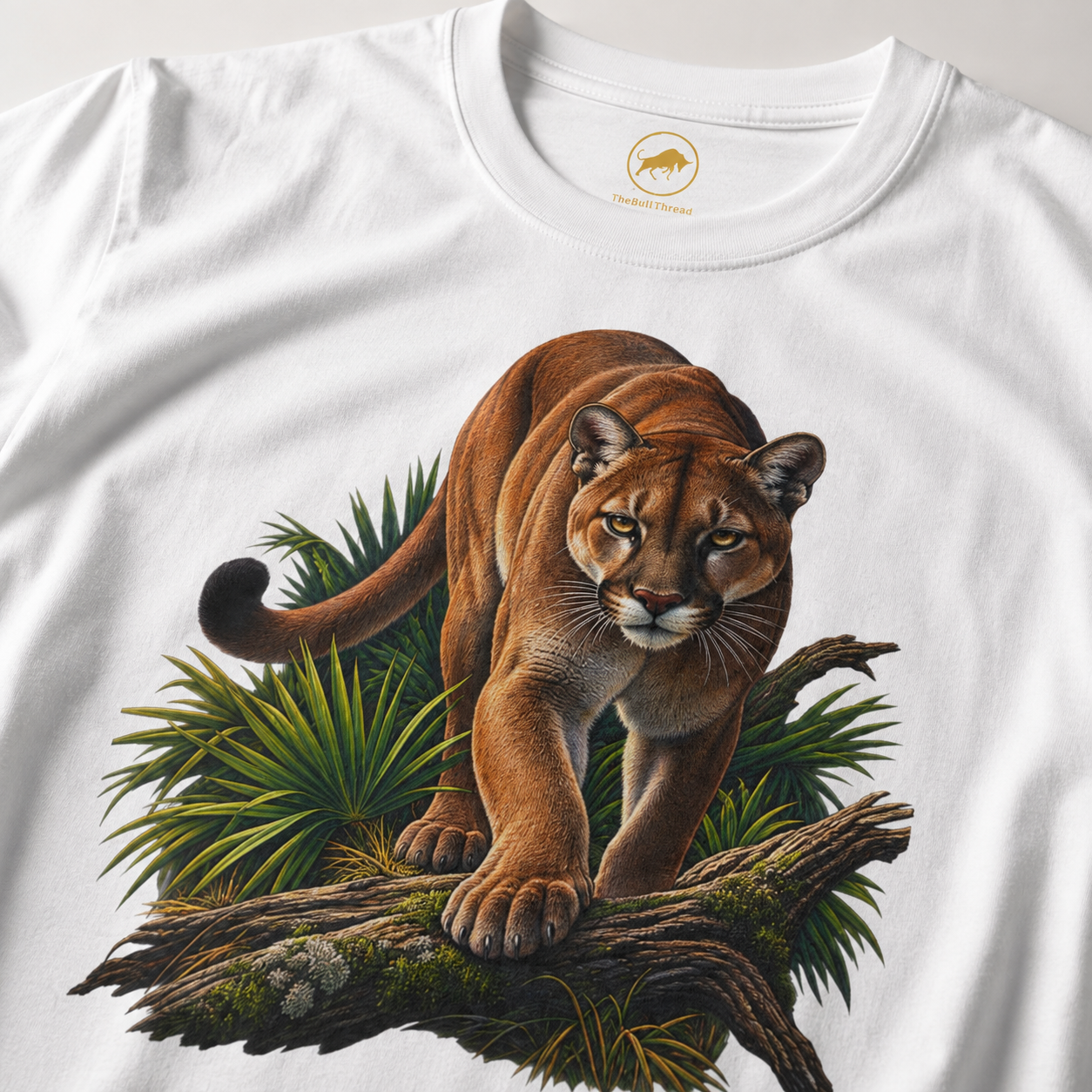Florida Panther Wildlife Graphic T Shirt Realistic Big Cat Nature Tee Florida Wildlife Outdoor Animal Lover Shirt.