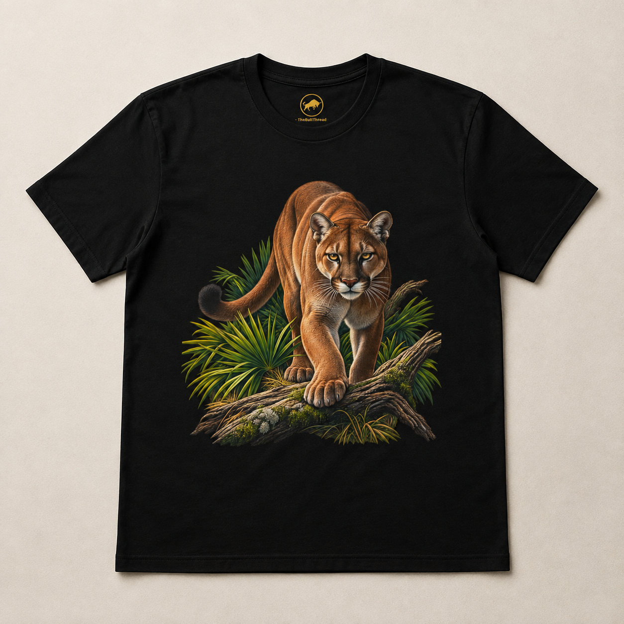 Florida Panther Wildlife Graphic T Shirt Realistic Big Cat Nature Tee Florida Wildlife Outdoor Animal Lover Shirt.