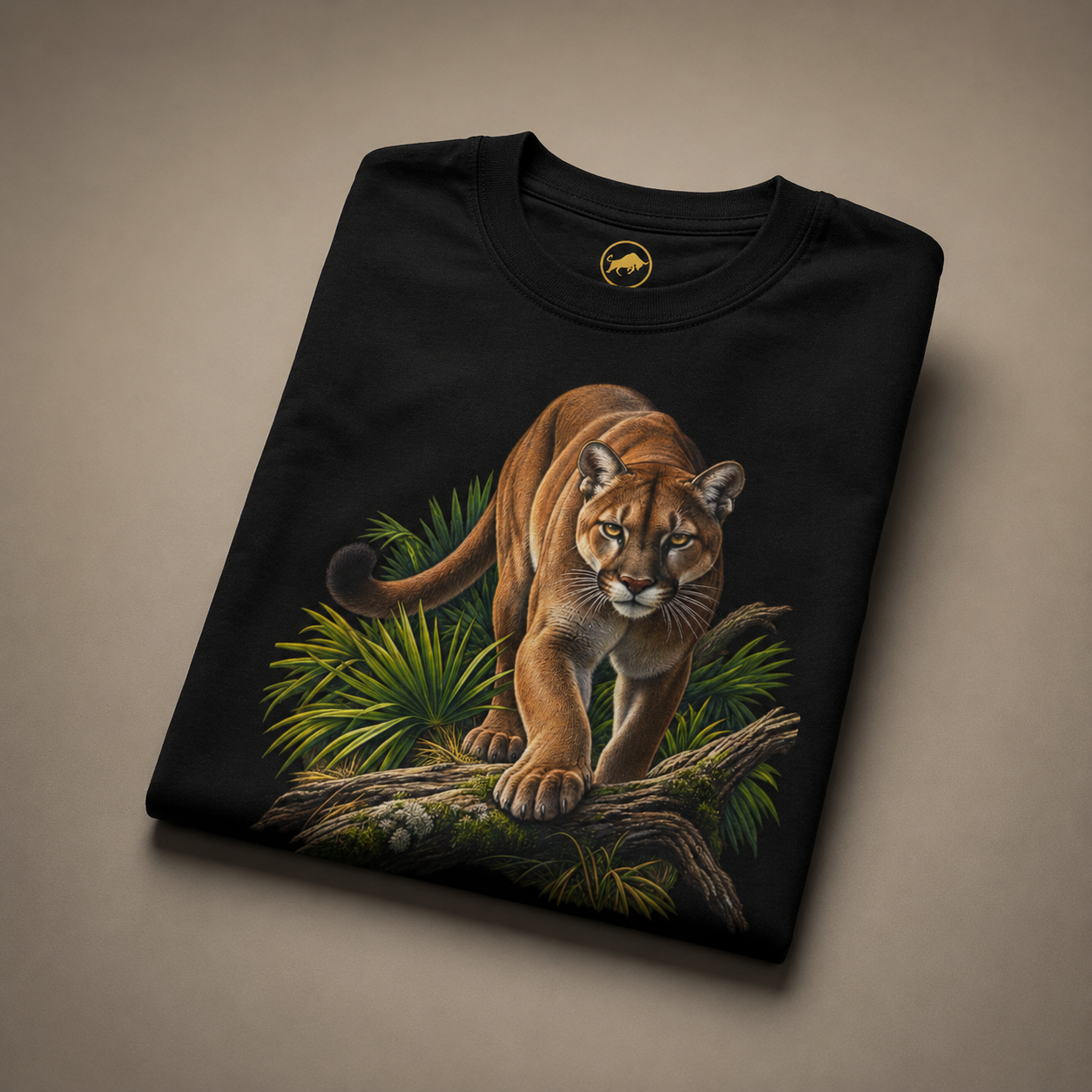 Florida Panther Wildlife Graphic T Shirt Realistic Big Cat Nature Tee Florida Wildlife Outdoor Animal Lover Shirt.