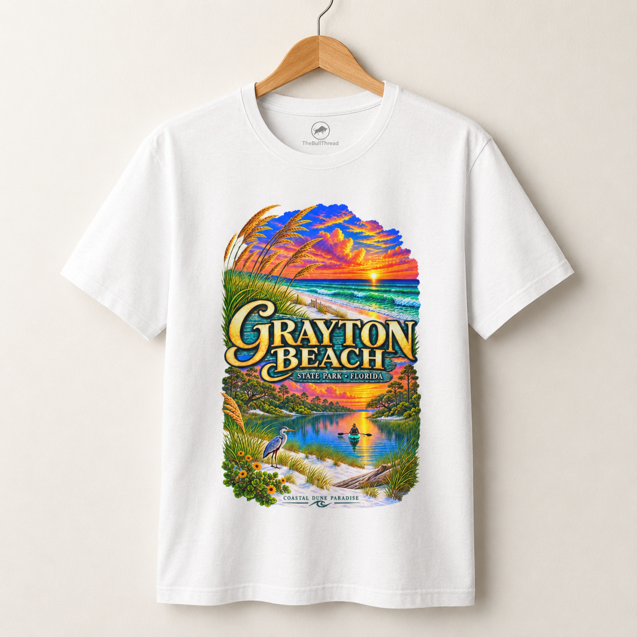 Grayton Beach State Park Shirt, Retro Florida Coastal Graphic Tee, Emerald Coast Vacation Souvenir.