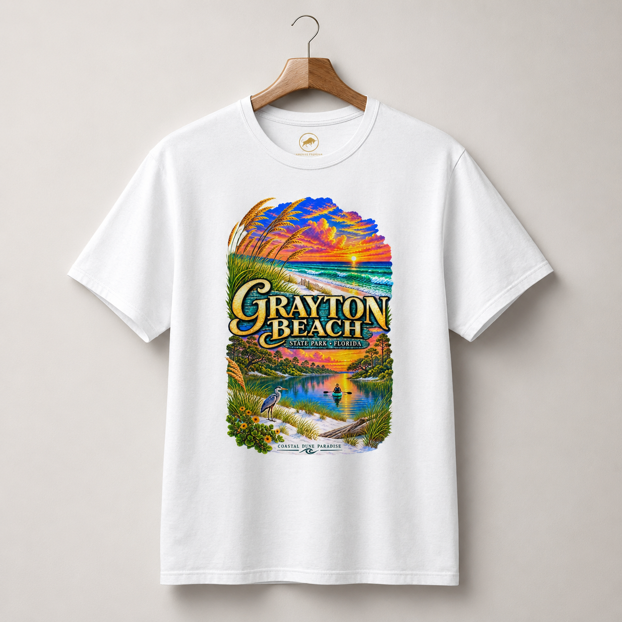 Grayton Beach State Park Shirt, Retro Florida Coastal Graphic Tee, Emerald Coast Vacation Souvenir.