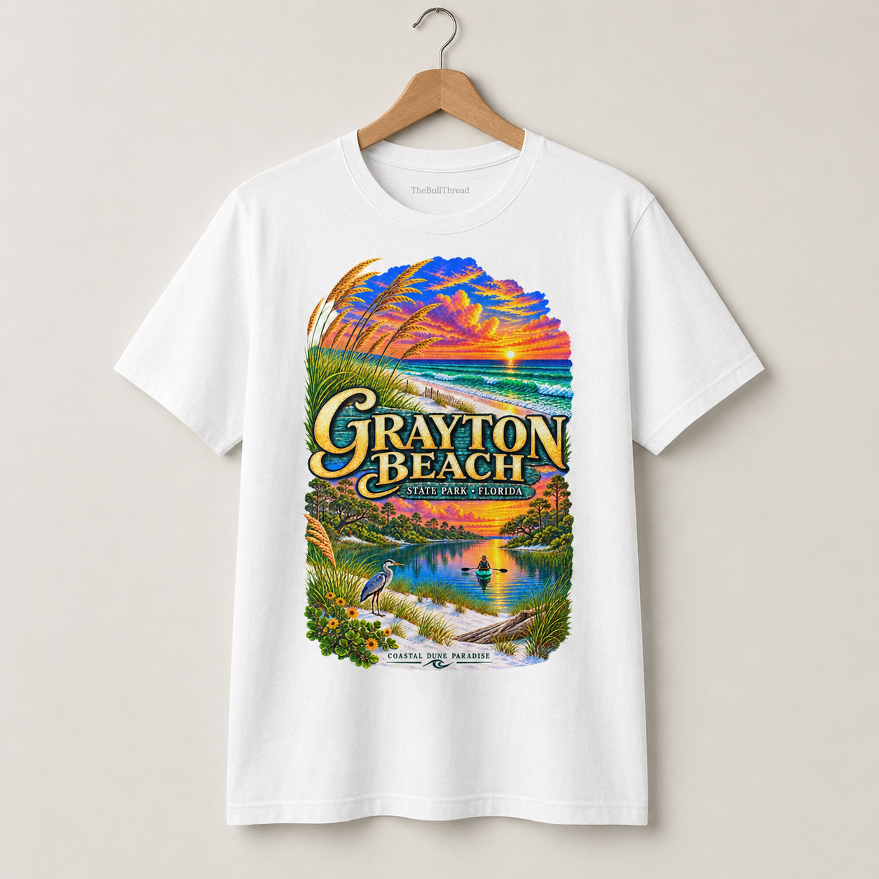 Grayton Beach State Park Shirt, Retro Florida Coastal Graphic Tee, Emerald Coast Vacation Souvenir.