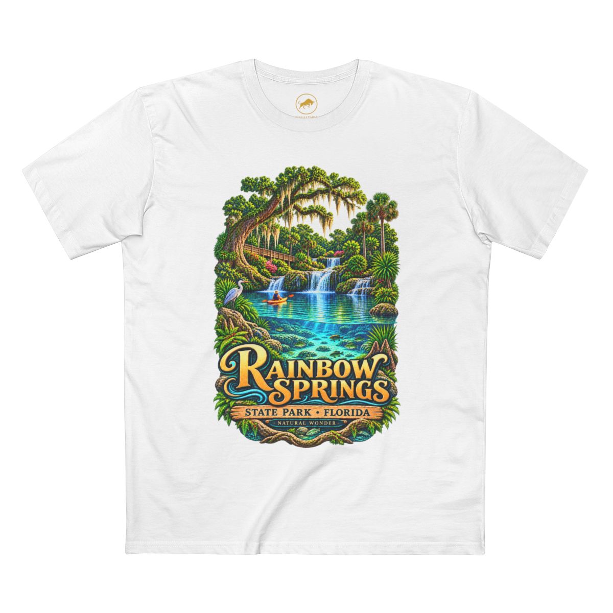 Rainbow Springs State Park Shirt, Florida Waterfall Nature Tee, Retro Kayaking Souvenir.