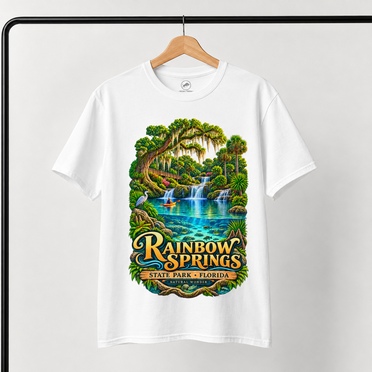 Rainbow Springs State Park Shirt, Florida Waterfall Nature Tee, Retro Kayaking Souvenir.