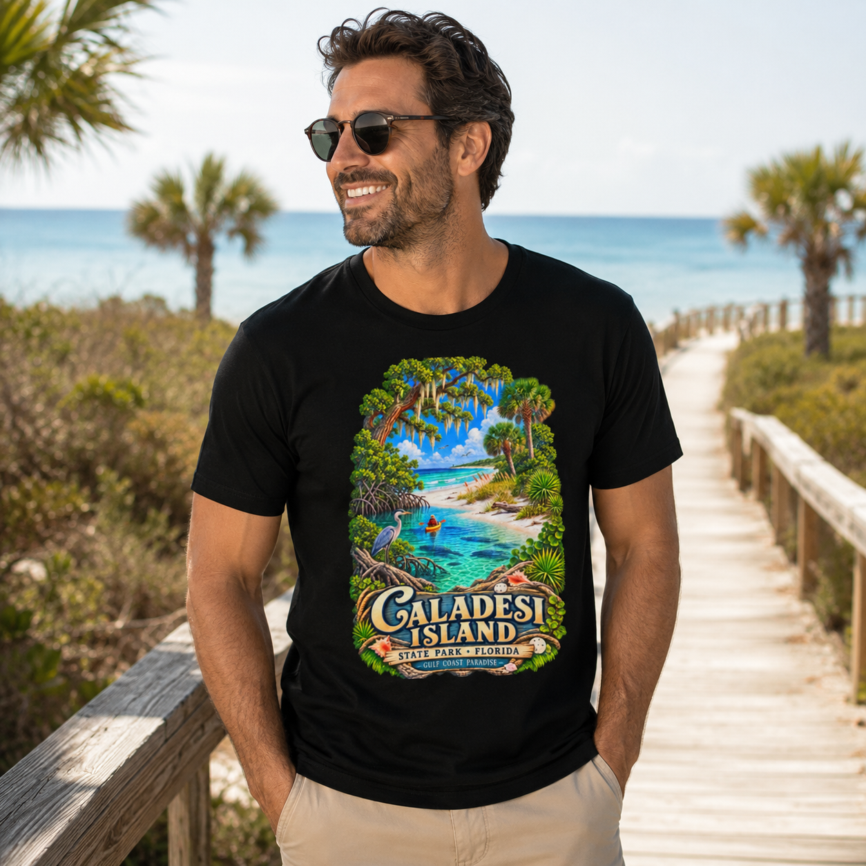 Caladesi Island State Park Shirt, Florida Beach Tee, Gulf Coast Kayaking Souvenir