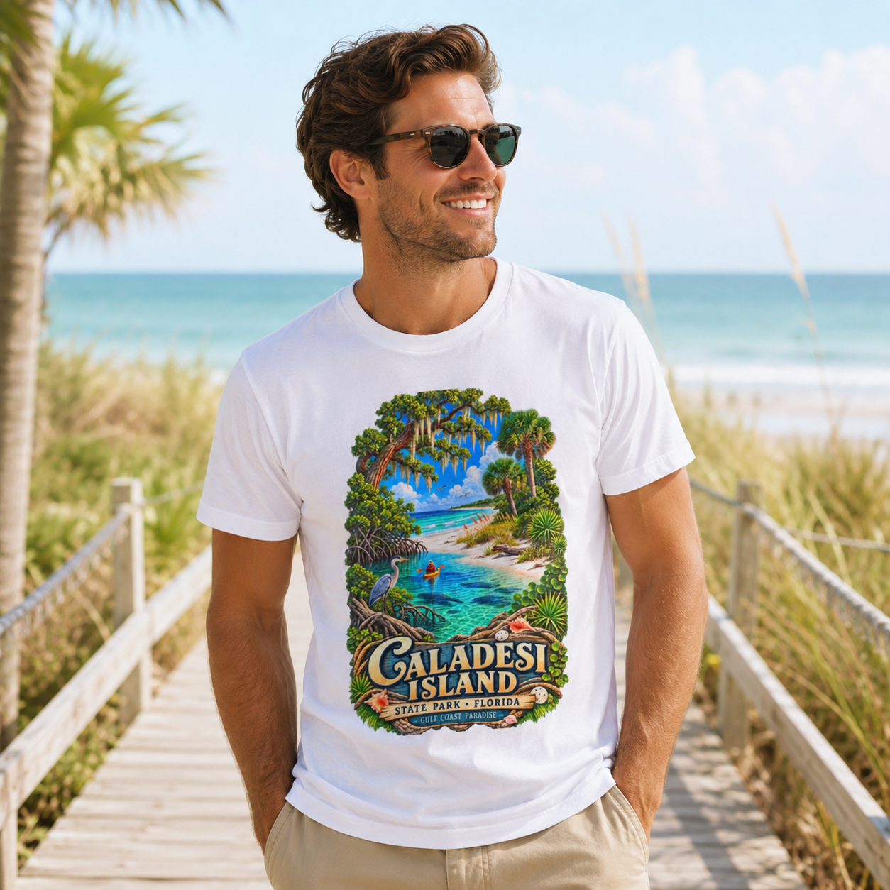 Caladesi Island State Park Shirt, Florida Beach Tee, Gulf Coast Kayaking Souvenir.