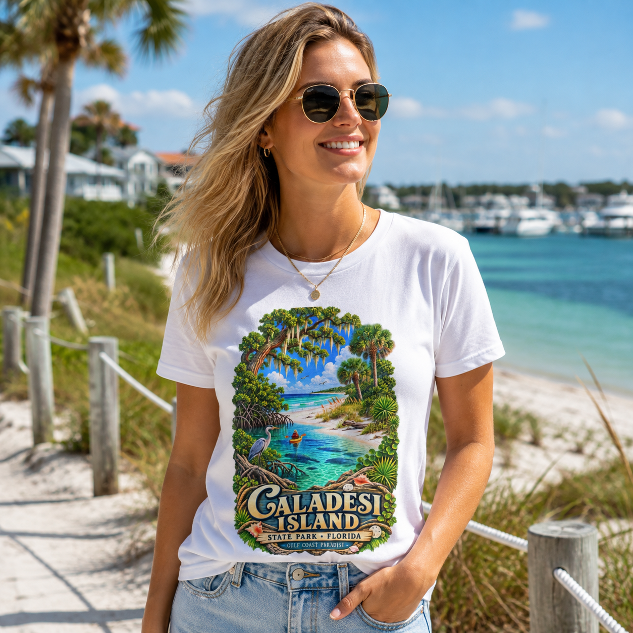 Caladesi Island State Park Shirt, Florida Beach Tee, Gulf Coast Kayaking Souvenir.