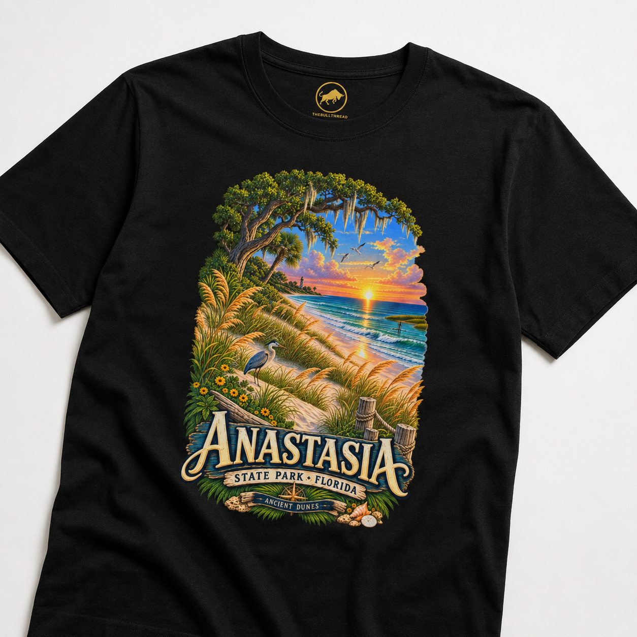 Anastasia State Park Shirt, St Augustine Florida Beach Tee, Vintage Coastal Nature Graphic.
