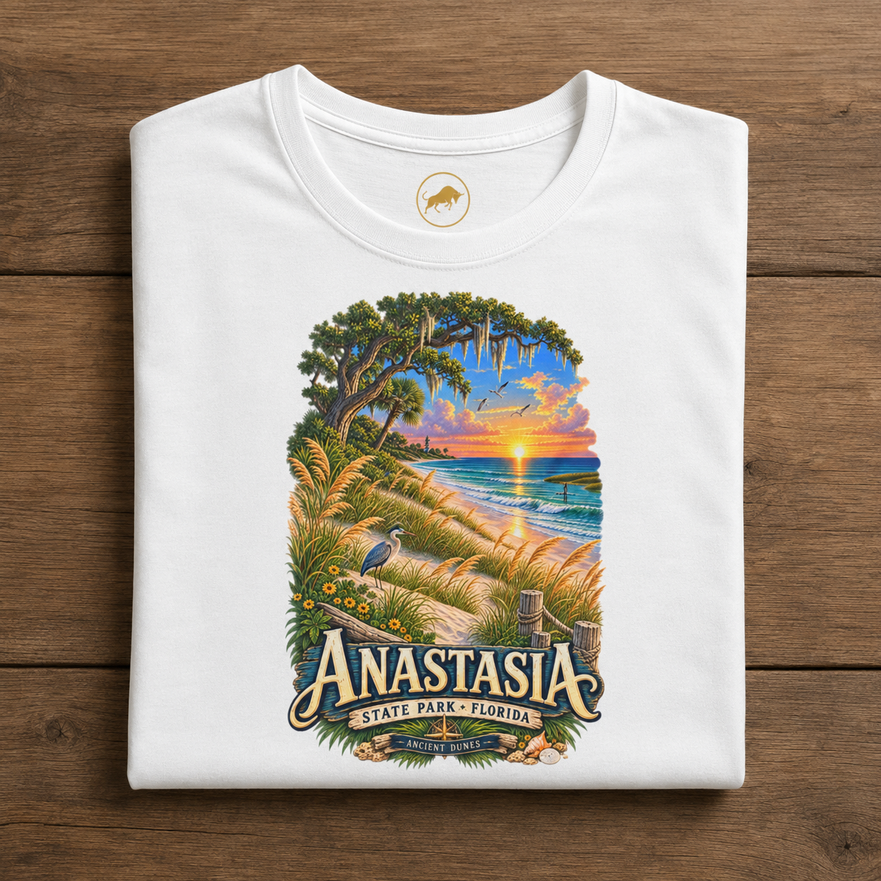 Anastasia State Park Shirt, St Augustine Florida Beach Tee, Vintage Coastal Nature Graphic.