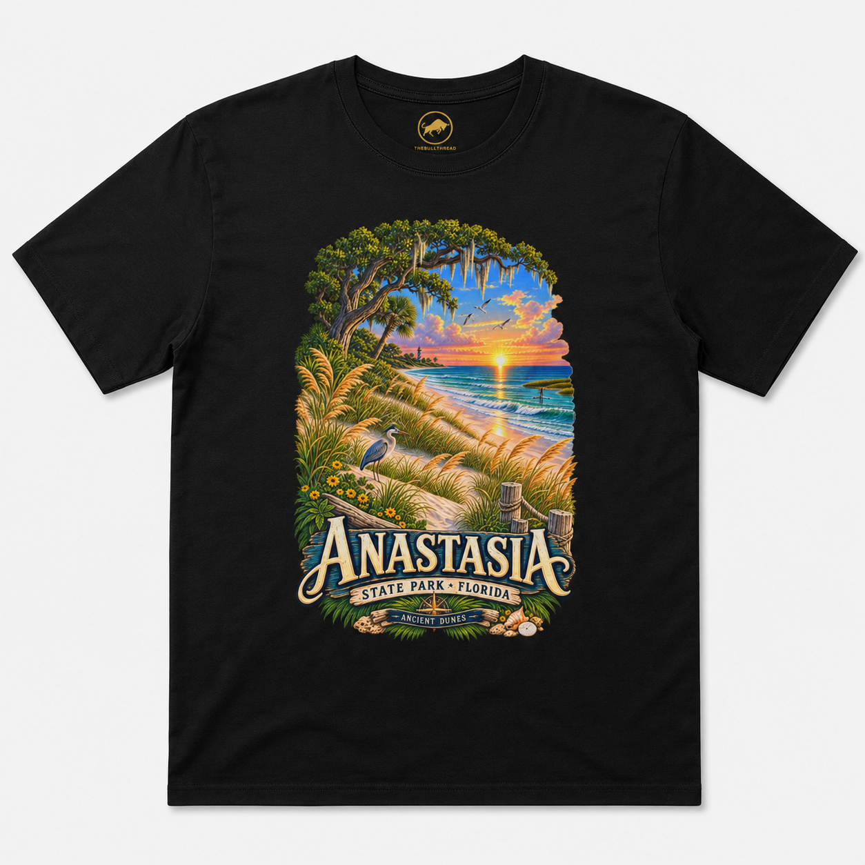 Anastasia State Park Shirt, St Augustine Florida Beach Tee, Vintage Coastal Nature Graphic.