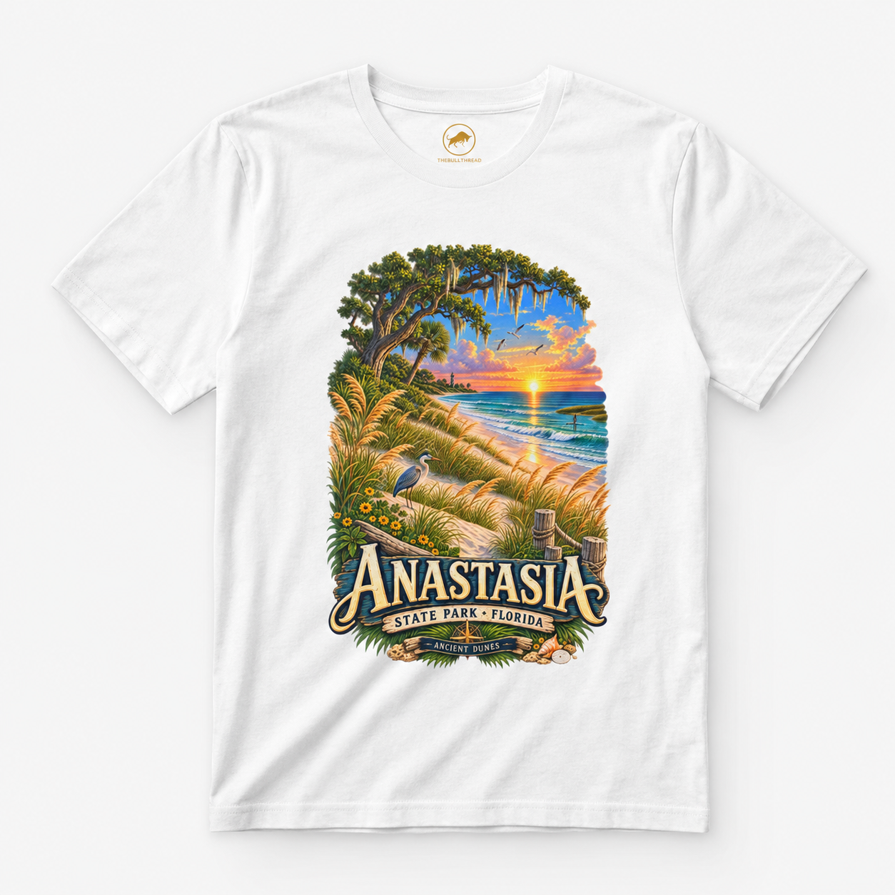 Anastasia State Park Shirt, St Augustine Florida Beach Tee, Vintage Coastal Nature Graphic.