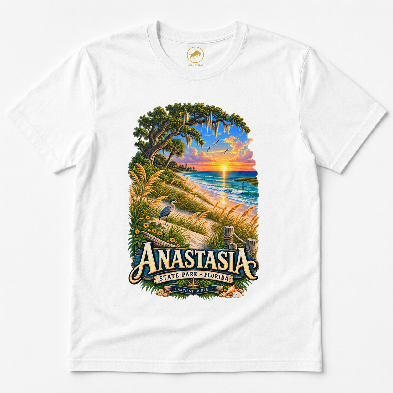 Anastasia State Park Shirt, St Augustine Florida Beach Tee, Vintage Coastal Nature Graphic.