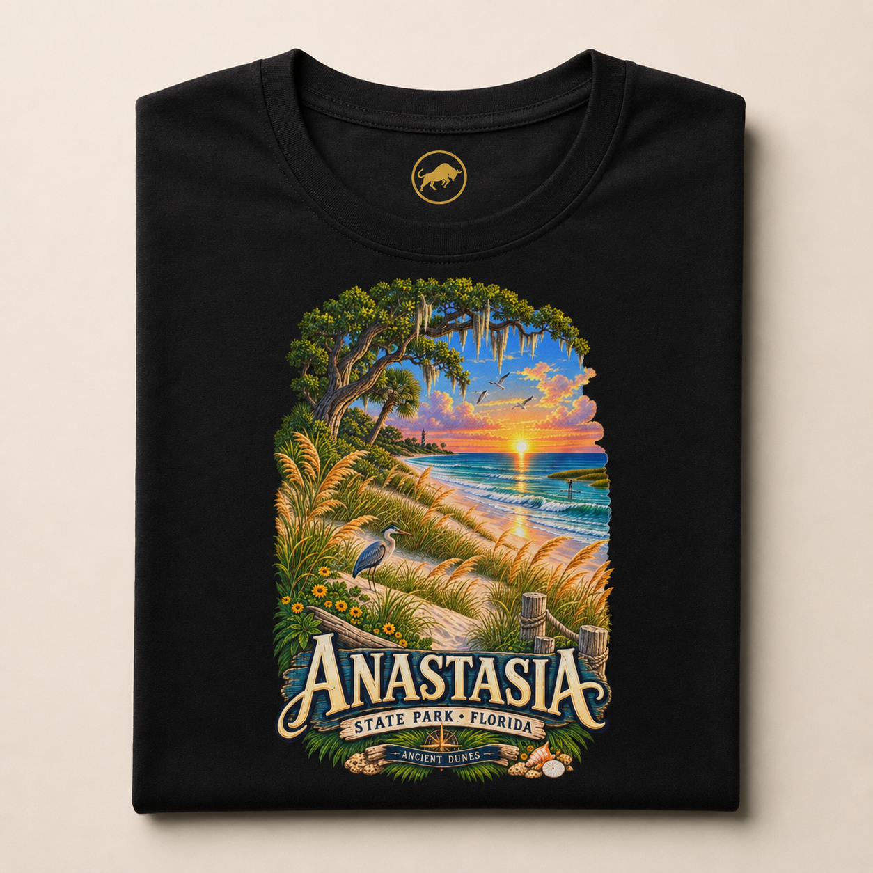 Anastasia State Park Shirt, St Augustine Florida Beach Tee, Vintage Coastal Nature Graphic.