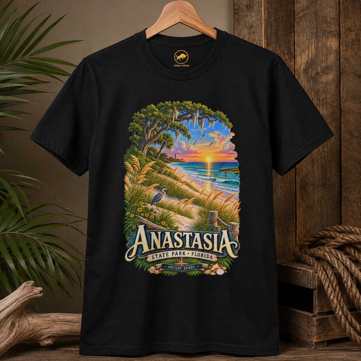 Anastasia State Park Shirt, St Augustine Florida Beach Tee, Vintage Coastal Nature Graphic.