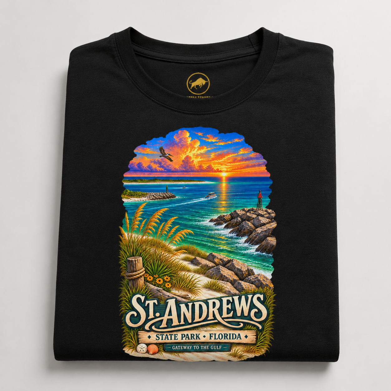 St Andrews State Park Shirt, Panama City Beach Florida Vintage Graphic Tee.