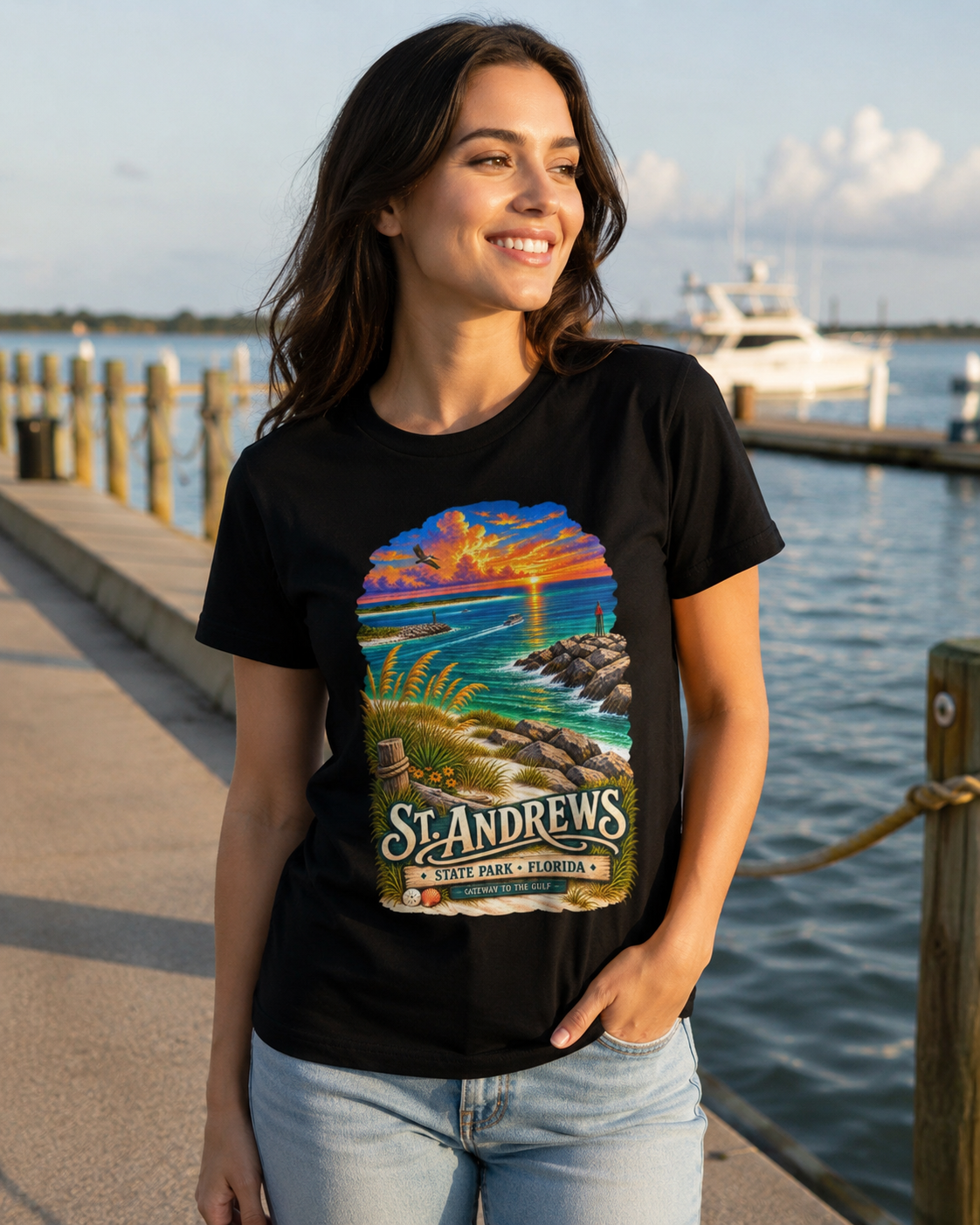 St Andrews State Park Shirt, Panama City Beach Florida Vintage Graphic Tee.