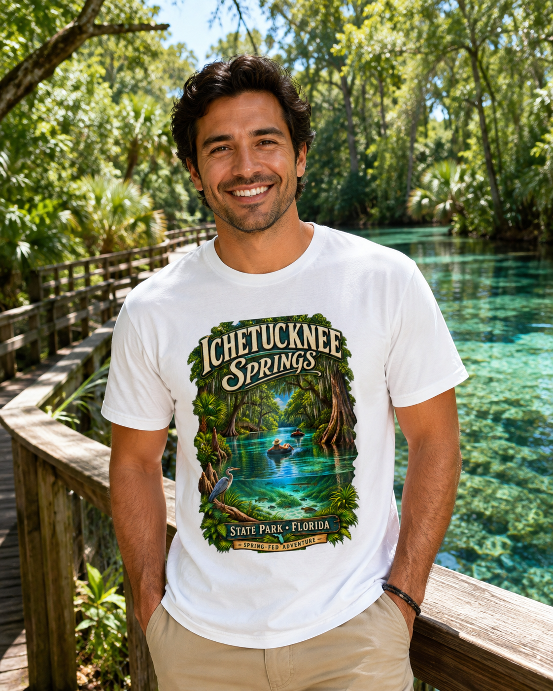 Ichetucknee Springs State Park Shirt, Florida River Tubing Vintage Graphic Tee.