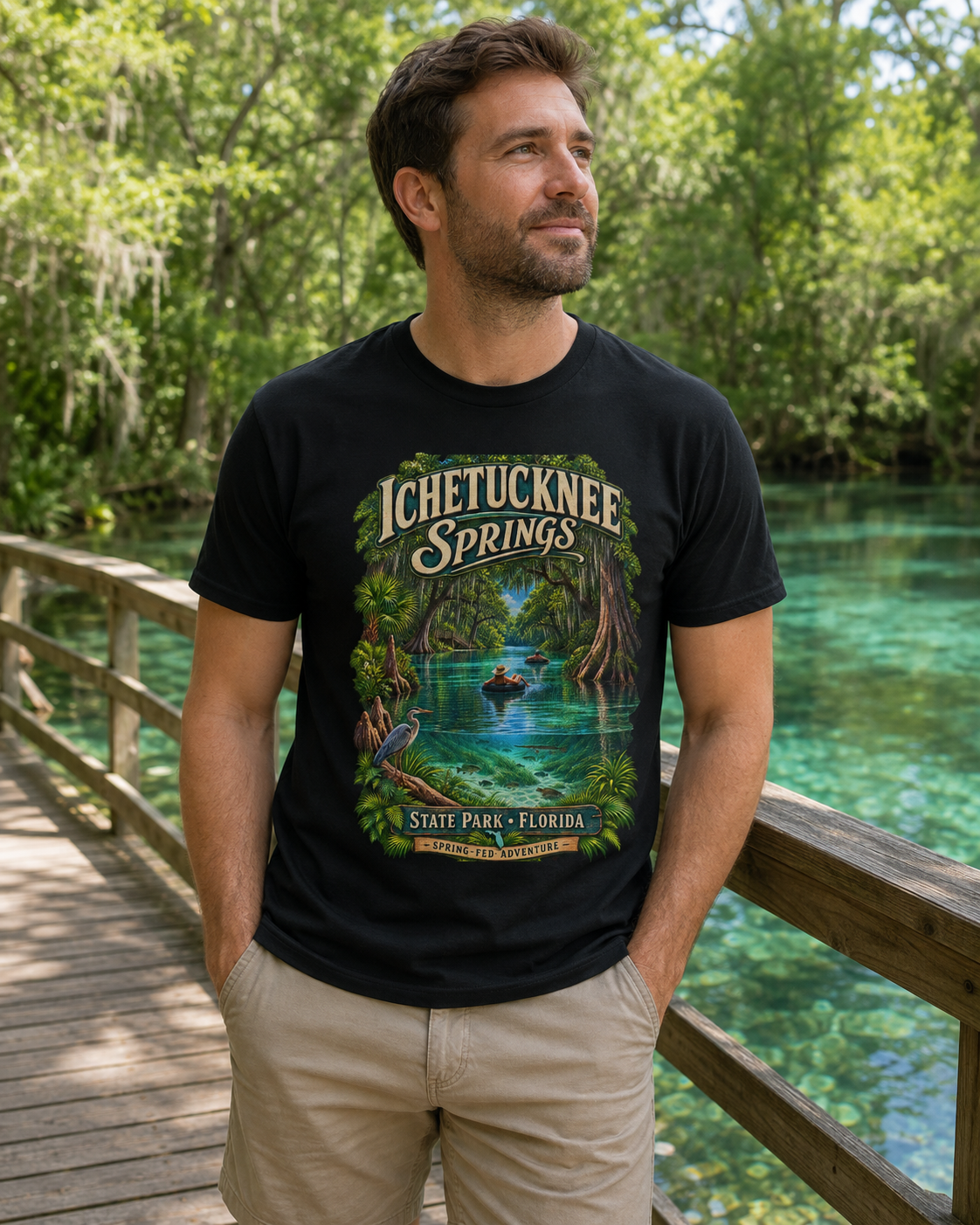 Ichetucknee Springs State Park Shirt, Florida River Tubing Vintage Graphic Tee.
