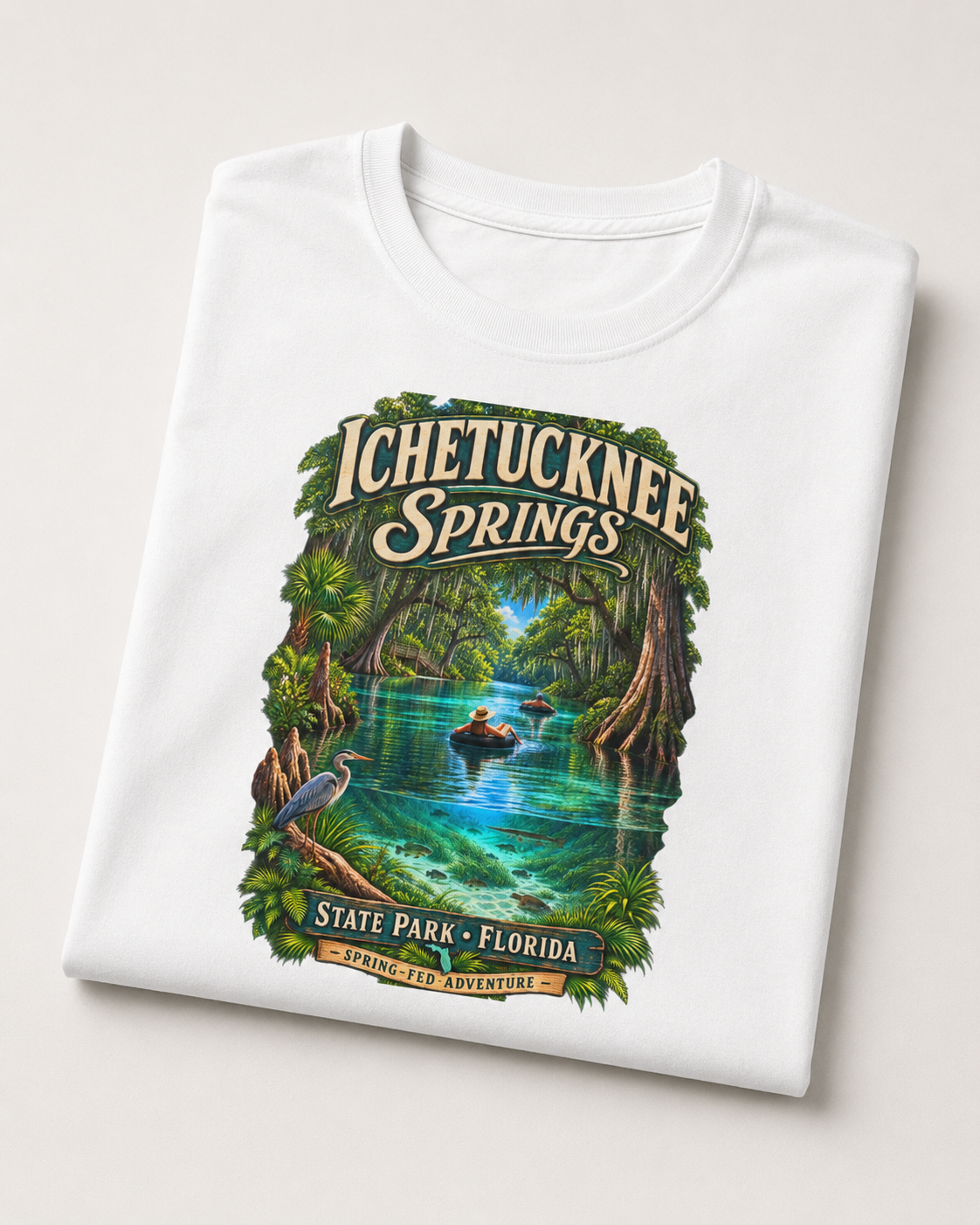 Ichetucknee Springs State Park Shirt, Florida River Tubing Vintage Graphic Tee.