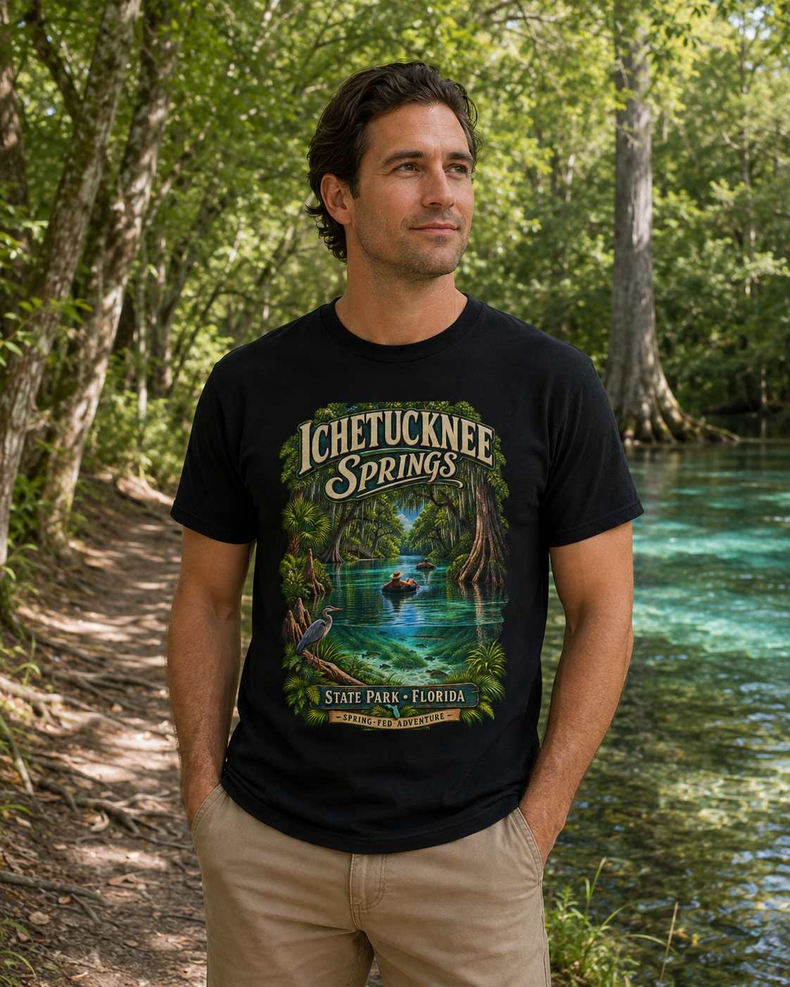 Ichetucknee Springs State Park Shirt, Florida River Tubing Vintage Graphic Tee.