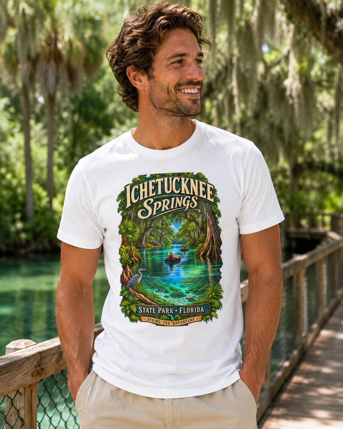 Ichetucknee Springs State Park Shirt, Florida River Tubing Vintage Graphic Tee.