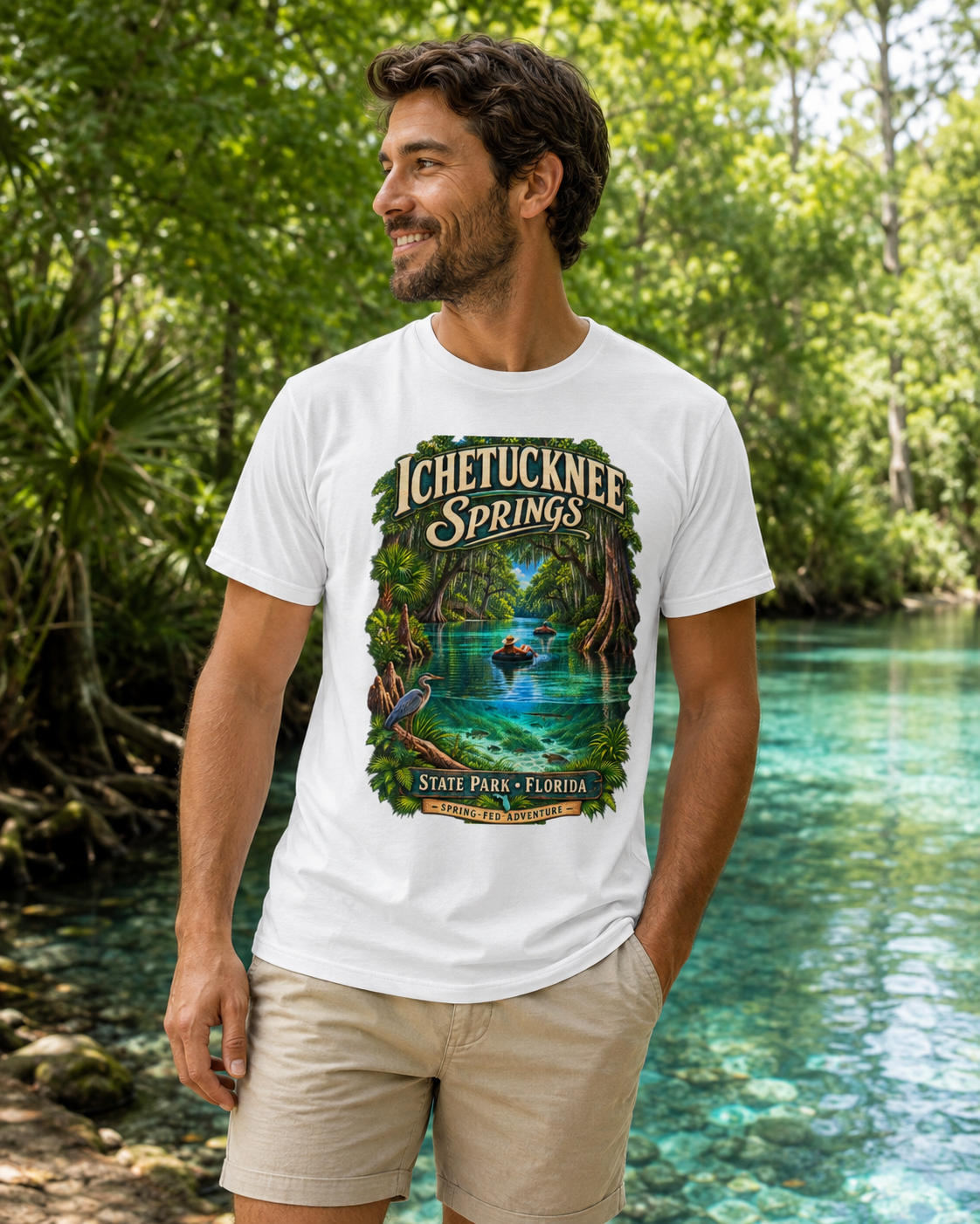 Ichetucknee Springs State Park Shirt, Florida River Tubing Vintage Graphic Tee.