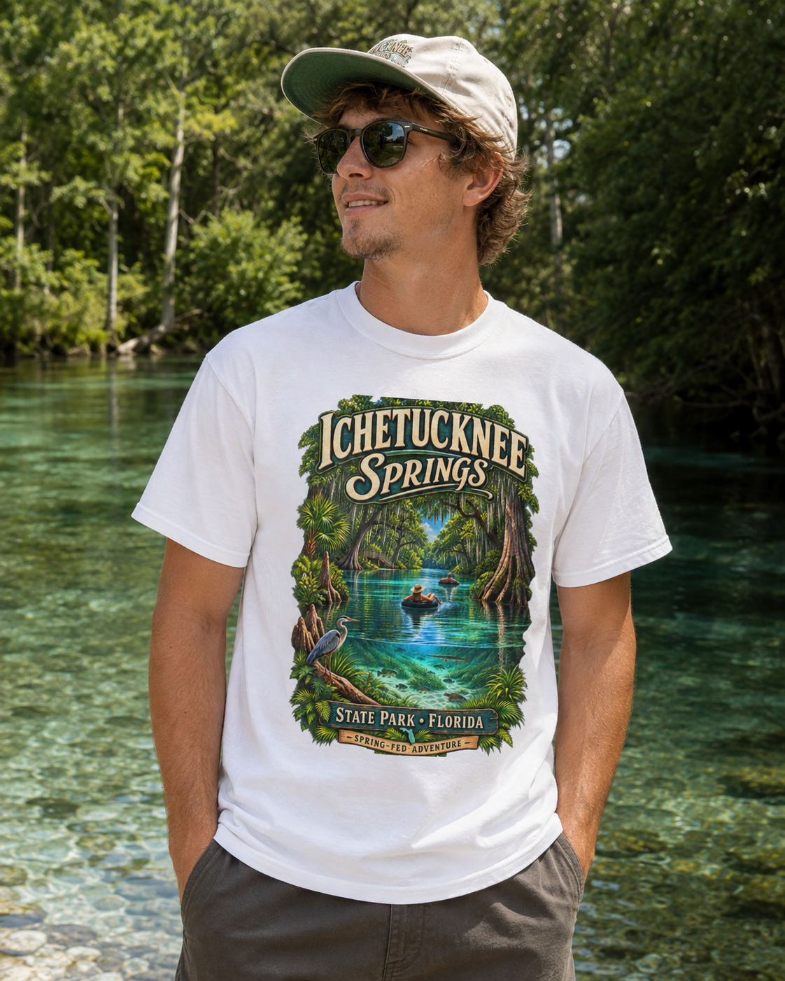 Ichetucknee Springs State Park Shirt, Florida River Tubing Vintage Graphic Tee.